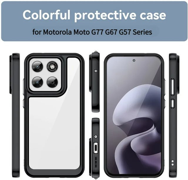 Transparente PC+TPU Schutzhülle für Motorola Moto G-Serie und Edge 70 Ultra Fusion Anti-Drop Handyhülle - Bild 1