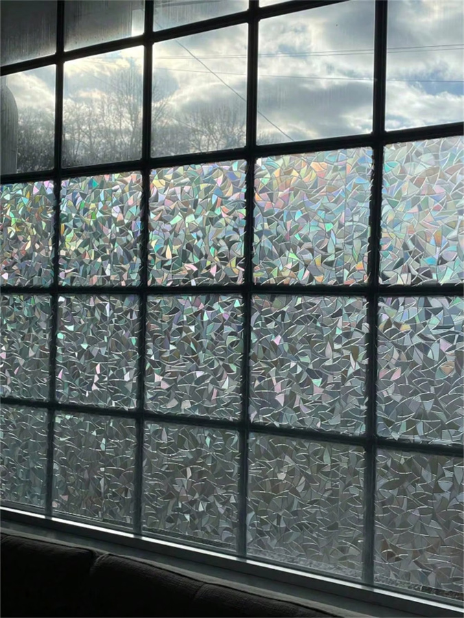 BUNPIG 3D Regenbogen-Fensterfolie als Sichtschutz in Multicolour, statisch haftend und dekorativ für Glasflächen - Bild 2
