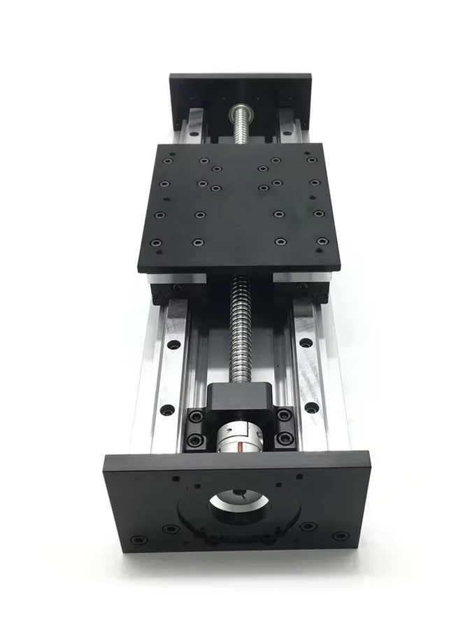 YUN DUAN Linearer Schiebetisch mit HGR20 Doppelte Führungsschiene und Kugelumlaufspindel SFU2010/2005 sowie Staubschutz, 4 Stück CNC-Blöcke, 200kg Traglast - Bild 7