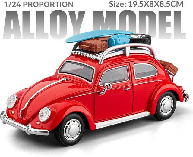 Linyi toy car Retro Käfer Auto Modell, Metall-Druckguss, 1:24, ab 14 Jahren - Bild 1