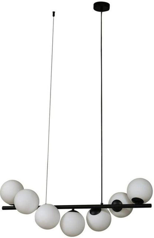 Lucande Pendelleuchte isandro aus Metall und Glas in Schwarz oder Schwarz/Weiß für dein Wohnzimmer und Esszimmer im modernen Design - Bild 1