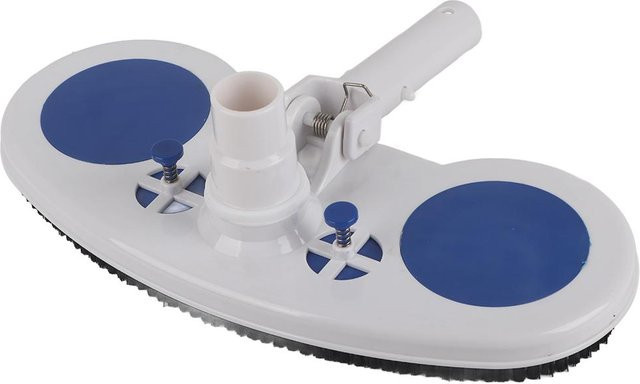 TOMTOP JMS Beschwerter Pool-Saugkopf mit Nylonborsten und schwenkbarem Schlauchanschluss in Weiß, 13 Zoll - Bild 1