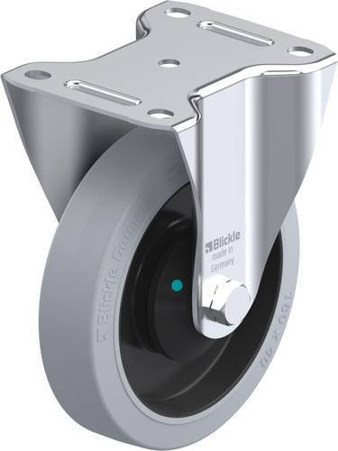 Blickle Bockrolle B-POEV 161KAD-SG in Schwarz-Blau-Grau mit 160 mm Rad-Durchmesser und 320 kg Tragfähigkeit - Bild 1