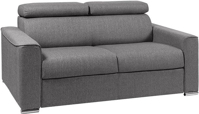Vente-unique Schlafsofa Vizir Grau mit Stoffbezug, Breite: 176 cm - Bild 1