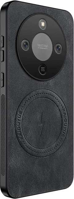 Magnetische PU Leder Handyhülle für Honor X9d 5G und Honor X70 in Schwarz mit Stoßfestem Hautgefühl - Bild 1
