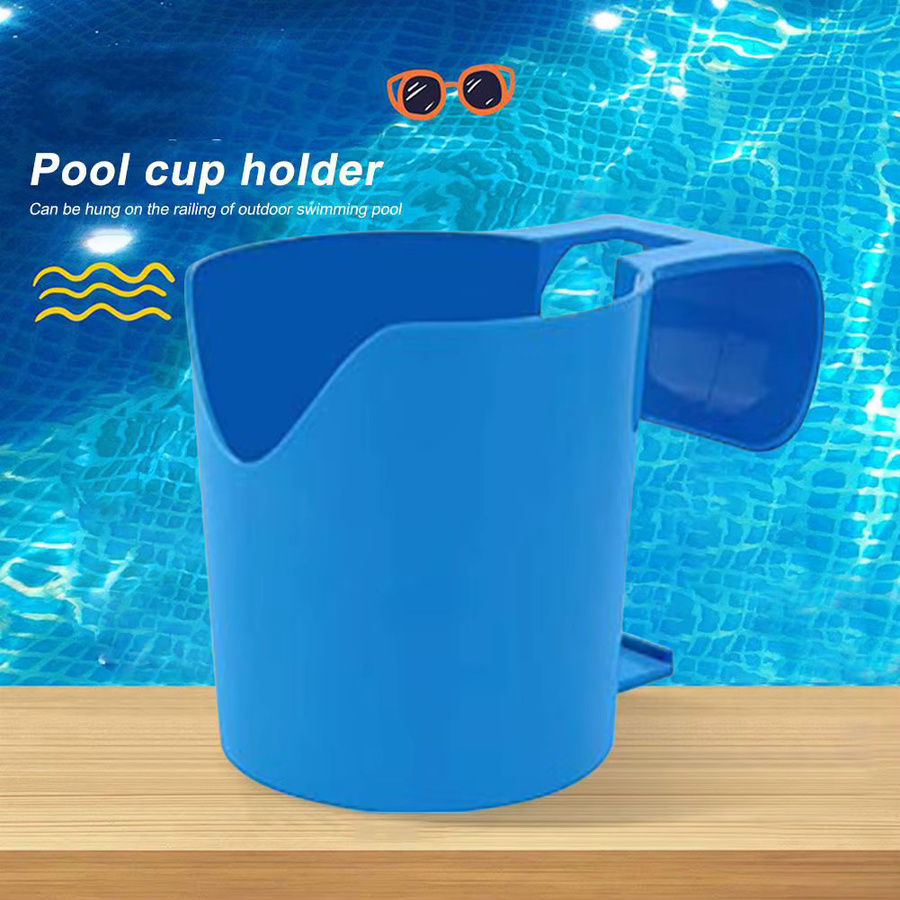 MOJOYCE Schwimmbecher Halter für den Pool, Wiederverwendbares Getränke-Rack in Blau - Bild 3
