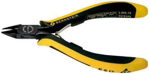 Bernstein Tools EUROline 3-669-15 ESD Seitenschneider ohne Facette aus Edelstahl in Gelb, Länge: 135 mm - Bild 1
