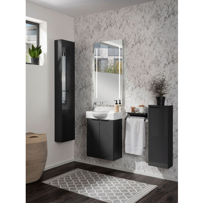 Fackelmann Waschbeckenunterschrank SBC für Badezimmer und Gäste-WC, Anthrazit, B/H/T: 52 x 60 x 24,3 cm - Bild 2
