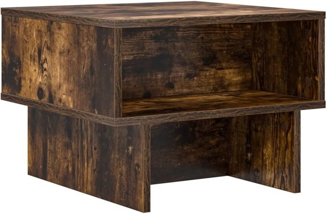 vidaXL Couchtisch aus Holzwerkstoff in Geräucherte Eiche, modern und rechteckig, B/T/H: 46 x 48 x 35 cm - Bild 1