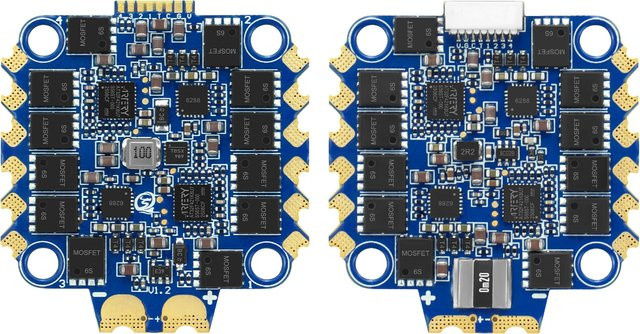 Sequre Blueson A2 4in1 ESC für FPV Drohnen Racing und Freestyle, 6s 8s 70a, Blau, mit AM32 oder BLHeli_32 Pre-Release Firmware 128khz - Bild 1