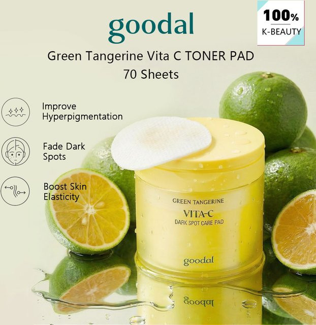 GOODAL Green Tangerine Vita C Toner Pad, 140 ml, Vitamin C - Bild 1