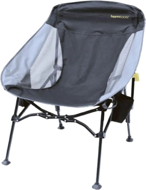 Horntools Campingstuhl klappbar in Schwarz aus UV-beständigem Polyester und Stahlrohr - Bild 1