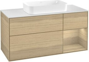 V&B Waschtischunterschrank Finion in Oak Veneer, B/T: 120 x 60 cm - Bild 1
