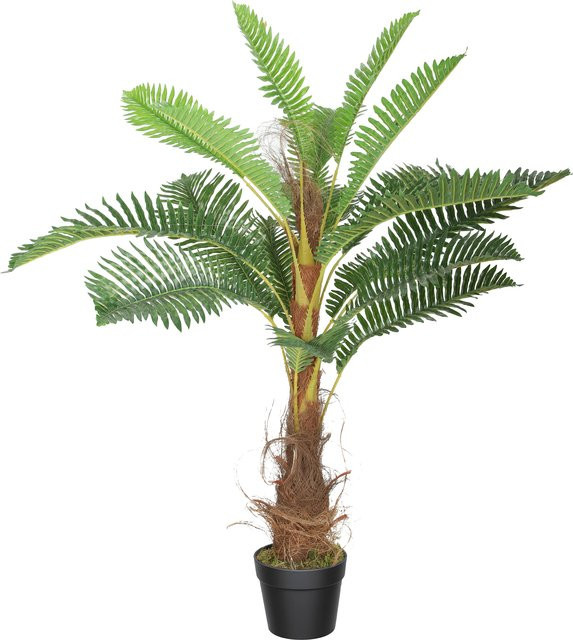 Aosom Künstliche Palme Grün, 100 cm Höhe, inklusive Topf - Bild 1