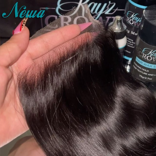 Newa Hair HD-Spitzenfronten, glattes und gewelltes Haar, vorgezupft - Bild 1