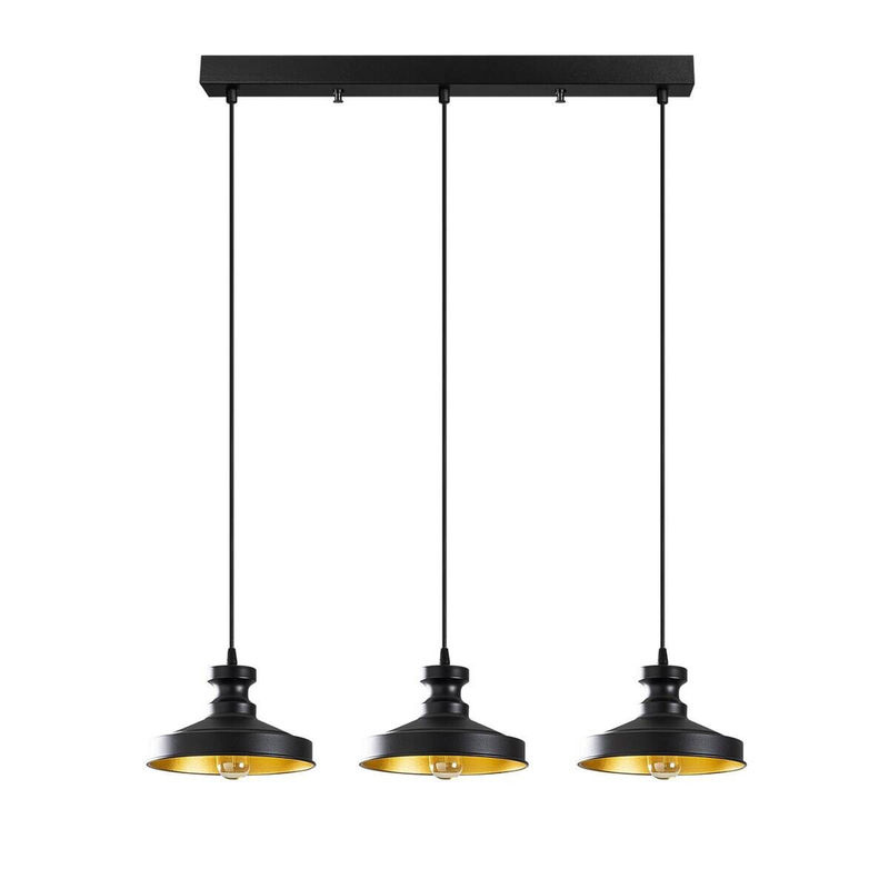 Opviq Pendelleuchte Berceste aus Eisen in Schwarz mit 3 E27 Fassungen, Höhe: 109 cm, Breite: 22 cm, Tiefe: 22 cm - Bild 2