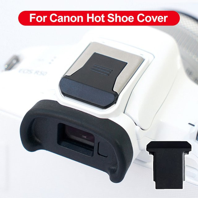 Kamera-Blitzschuh-Abdeckung für Canon EOS und EF Kameras in Schwarz aus Metall und Kunststoff zum Schutz für Canon RP, R6, R6II, 6D und 5D4 - Bild 1