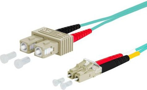 Metz Connect OpDAT Patchkabel SC-D/LC-D OM3, multicolor, Länge: 1,5 m - Bild 1