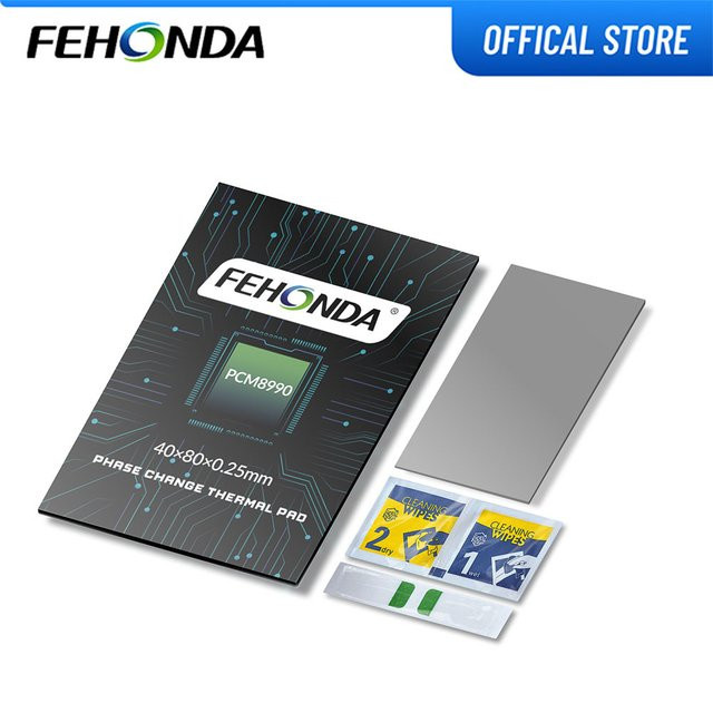 FEHONDA PCM8990 Phasenwechsel-Wärmeleitpad PTM7950 für CPU und GPU Kühlung, Grau, 8,5W/mk - Bild 1