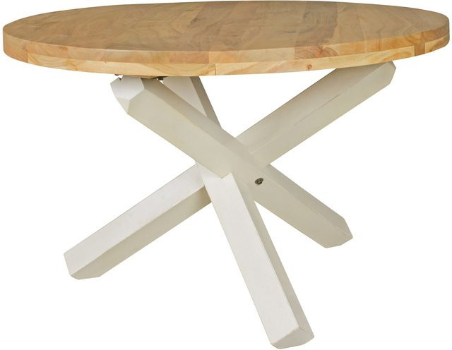 Esstisch BOHA aus Akazie Massivholz in Braun, rund, H: 75 cm, B: 120 cm, T: 120 cm - Bild 1