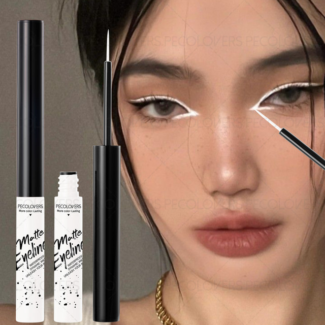 Flüssiger Eyeliner, Weiß, Matt, Unisex - Bild 1