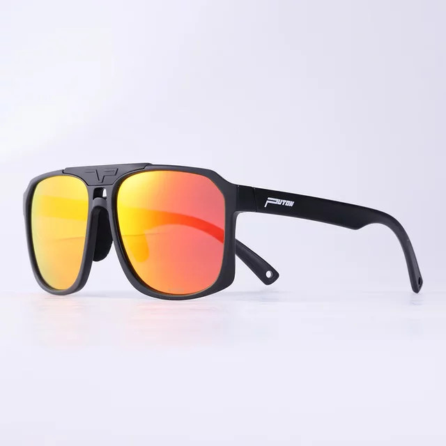 PUTON Sportsonnenbrille, Vollrand, Schwarz, Herren, Kunststoff - Bild 1