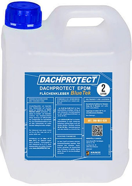 DACHPROTECT EPDM Flächenkleber BlueTek lösungsmittelfreier Dispersionskleber, 2 Liter - Bild 1