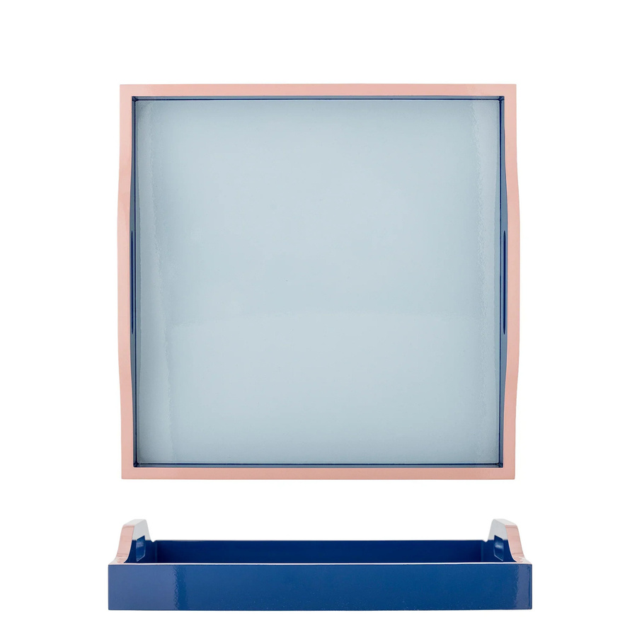 Bloomingville Tablett Tamsi blau B/T: 40 x 40 cm - Bild 1