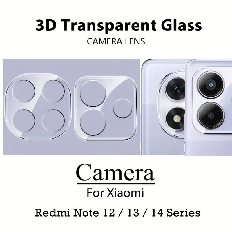 3er-Set Klare 3D-Linsenschutzfolie aus gehärtetem Glas für Xiaomi Redmi Note 14 13 Pro Plus + 4G 5G Kamera Vollschutz-Abdeckung - Bild 3