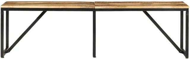 vidaXL Sitzbank aus Massivholz Mango und Eisen in Braun im industriellen Stil B/T/H: 160 x 35 x 46 cm - Bild 1