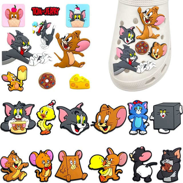 Katzen-Cartoon-Serie Schuh-Charms, PVC, Kinder - Bild 1