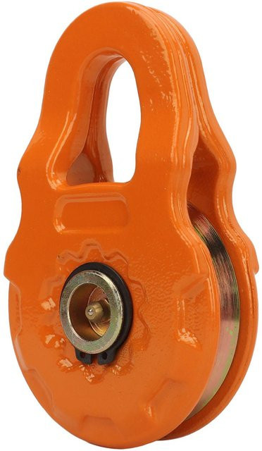 Schwerlast-Flaschenzug aus Stahl in Orange mit einer Arbeitslastgrenze von 12500 lbs und einer Mindestbruchlast von 25000 lbs für Traktoren, LKW, ATV und UTV - Bild 1