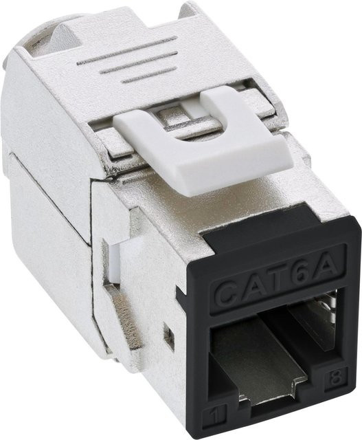 InLine 8er Pack Keystone RJ45 Buchse geschirmt Cat.6A in Schwarz - Bild 1