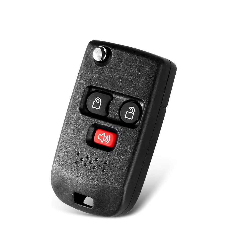 Keyyou 2 mit Plus modifizierte Auto-Fernschlüsselhülle passend für Ford Escape F150 Explorer in Schwarz - Bild 2