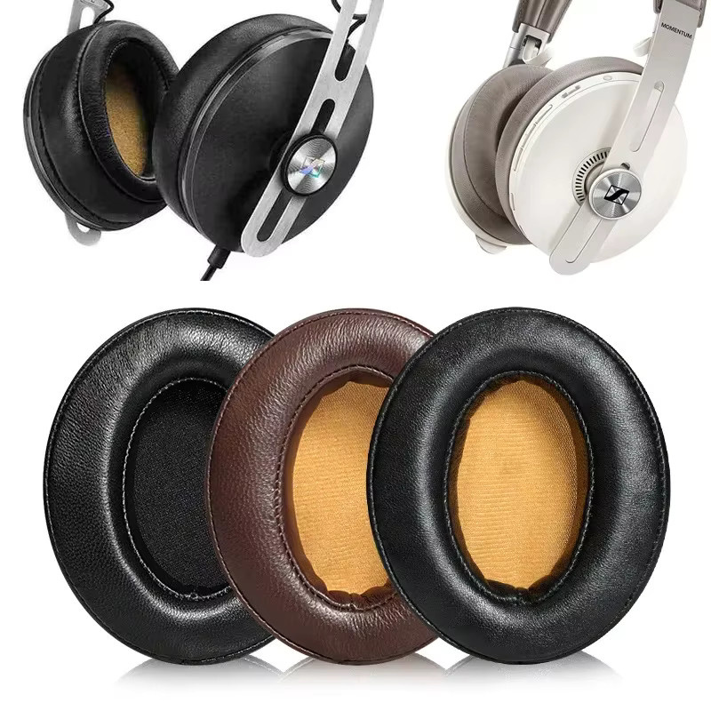 Sennheiser Ersatz-Ohrpolster aus Proteinleder und Schafsleder für MOMENTUM 2.0, 1.0, HD1 Wireless Kopfhörer, Schwarz - Bild 2