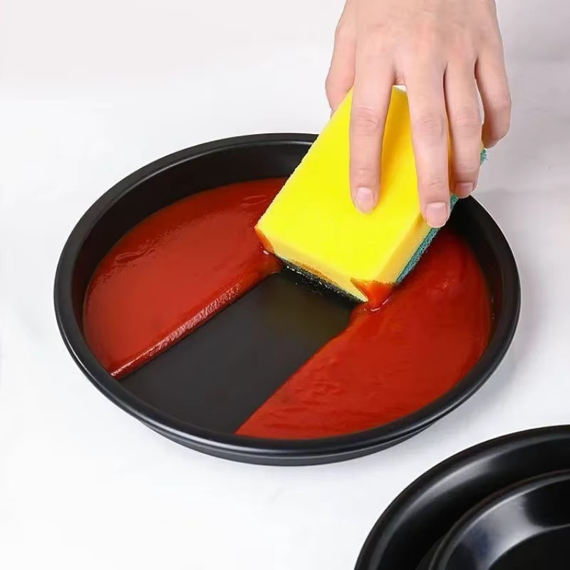Runde Pizzabackform aus Kohlenstoffstahl von JUSTINLAU in Schwarz - Bild 4