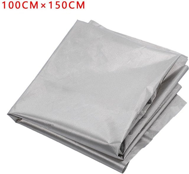 Laijing Sonnenschutz Vorhang aus silberbeschichtetem Nylon, wasserdicht und hitzebeständig, Farbe: Grau/Silber, B x H: 100 x 150 cm - Bild 1