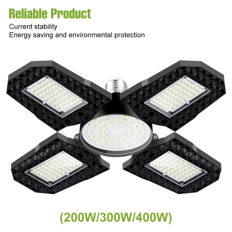 Verformbare LED-Garagen-Glühbirne mit E27-Sockel, 250 W, Schwarz, CCT-Farbtemperatur-Einstellung für Garage, Lager und Keller - Bild 4