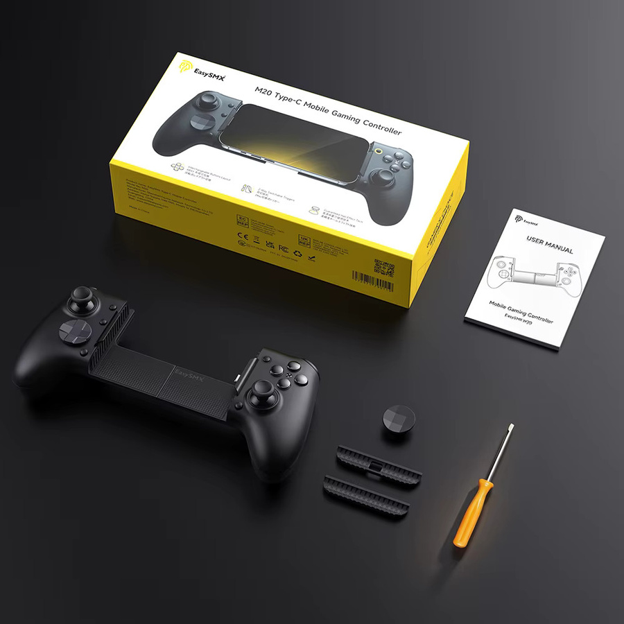 EasySMX M20 Typ-C Mobiler Controller in Schwarz für Android und iPhone, Teleskopgriff passend für Handys und Tablets bis 8,5 Zoll, ideal für Xbox Cloud Gaming - Bild 4