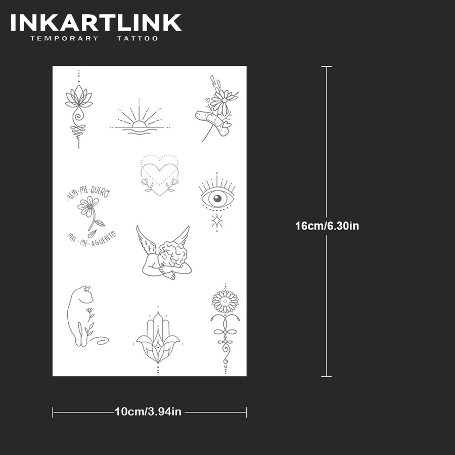 INKARTLINK Temporäre Tattoo Aufkleber, Wasserdicht - Bild 4