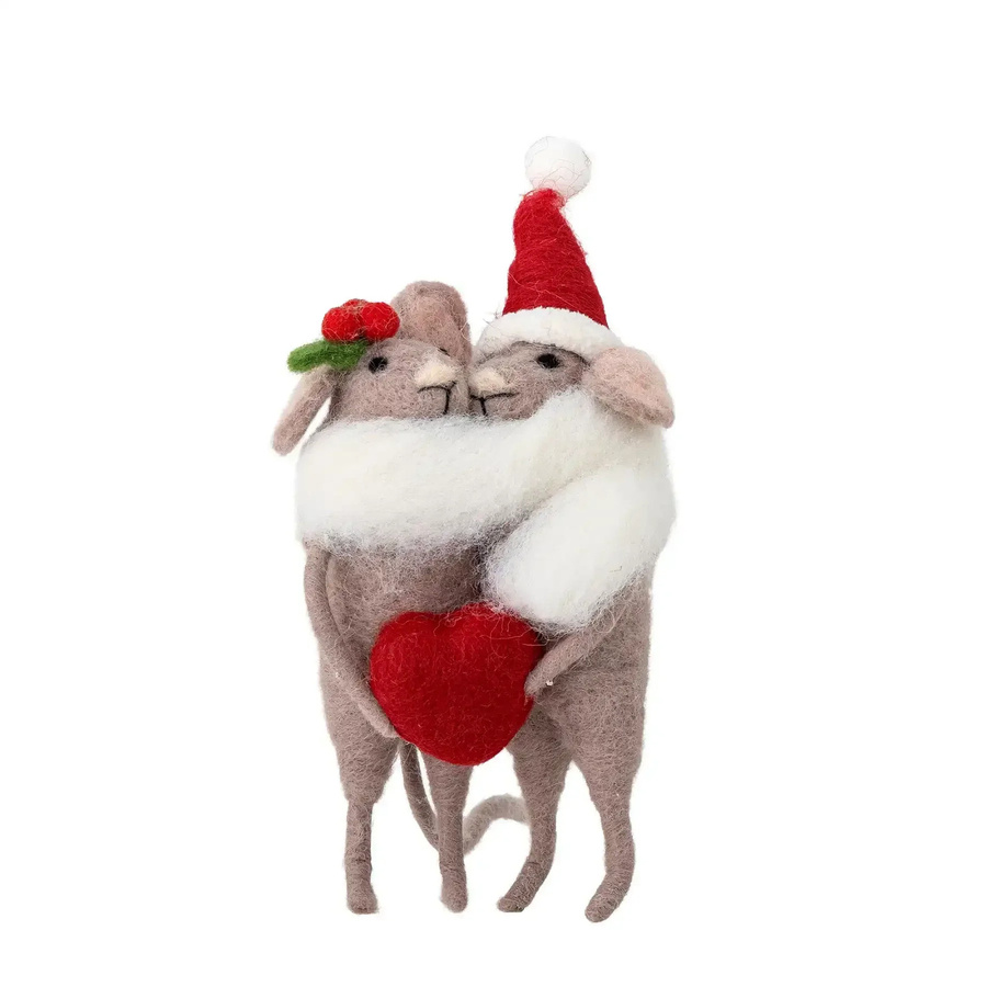 Bloomingville Weihnachtsschmuck Peo aus Wolle in Grau - Bild 1