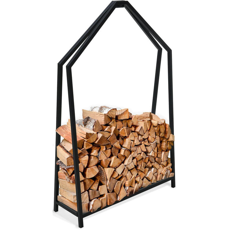 Kaminholzständer aus Eisen in Schwarz Matt B/T/H: 78,5 x 24 x 117,5 cm - Bild 2