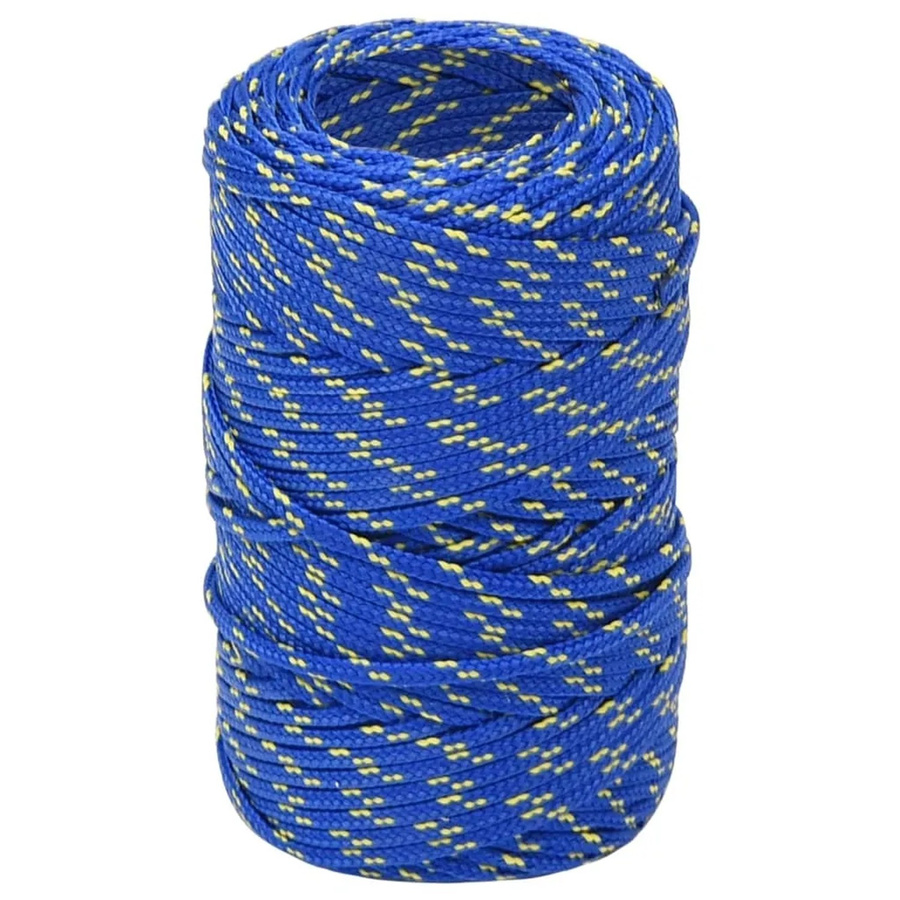 vidaXL Bootsseil Blau aus Polypropylen, Durchmesser: 2 mm, Länge: 50 m - Bild 2