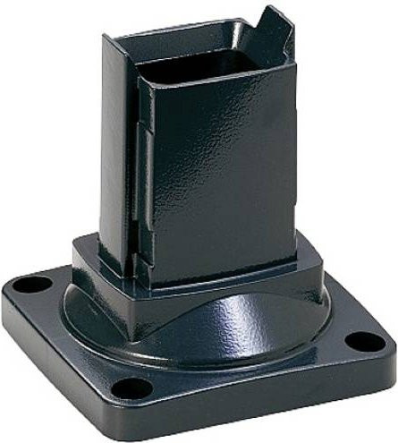 BERNSTEIN Standfuss Anbauflansch aus Aluminium in Schwarz, B/T/H: 10,8 x 10,8 x 14 cm - Bild 1