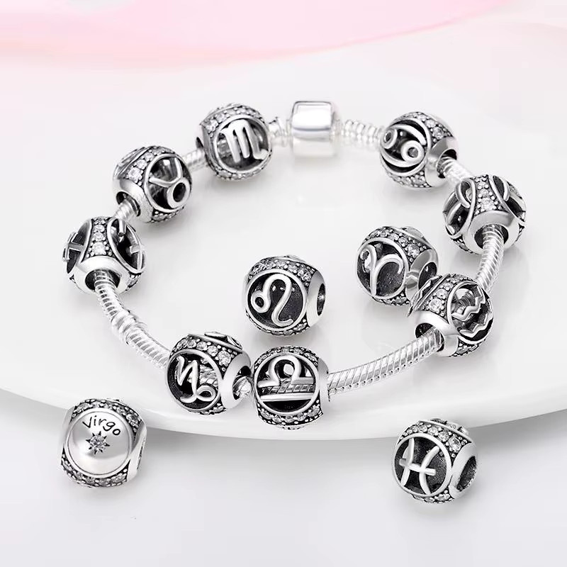 Qikaola Charms 925 Silber, Perle, Zirkonia, Unisex - Bild 2
