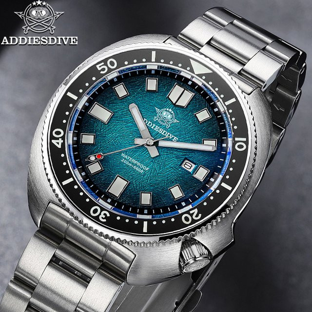 ADDIESDIVE Armbanduhr, Quarz, Edelstahl, Saphirglas, 20 ATM, Herren - Bild 1