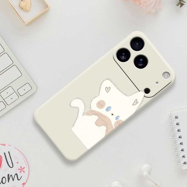 Cartoon Katze Handyhülle aus TPU für iPhone 11 bis iPhone 17 Pro Max und weitere Modelle - Bild 1