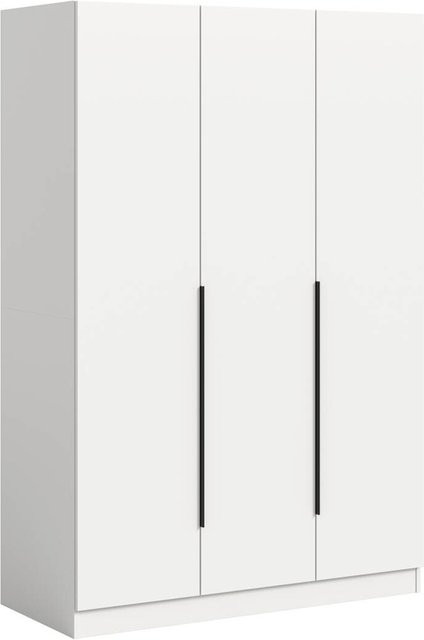 Kleiderschrank KOPENHAGEN xonox.home weiß matt B/H/T: 120 x 181 x 52 cm - Bild 1