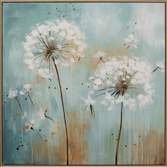 Art Universe Leinwandbild Pusteblume Modern Floral B/B: 82 x 82 cm, Mehrfarbig - Bild 1