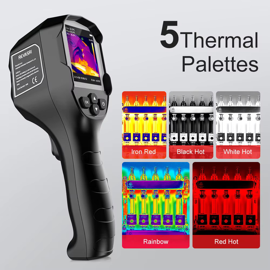 REVASRI Wärmebildkamera Super IR in Schwarz mit 240x240 Auflösung für HVAC-Reparaturen und elektrische Tests mit einem Temperaturbereich von -20 °C bis 550 °C - Bild 3
